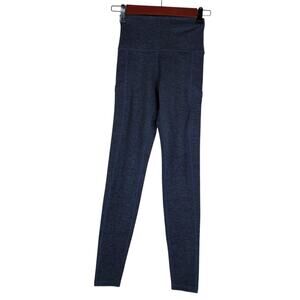 NEW Offline By Aerie The Hugger Hi Rise Leggings XS Side Pockets Black Blue